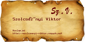 Szolcsányi Viktor névjegykártya