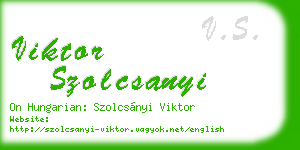 viktor szolcsanyi business card